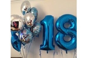 Шары и цифры фольгированные «Супер комбо»