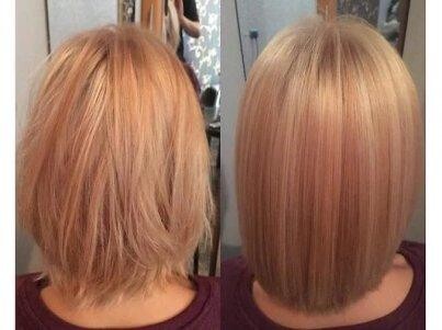 Кератиновое выпрямление волос