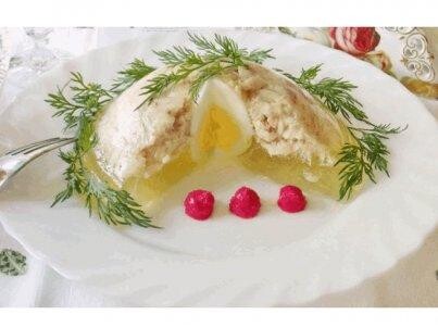 Заливное с курицей