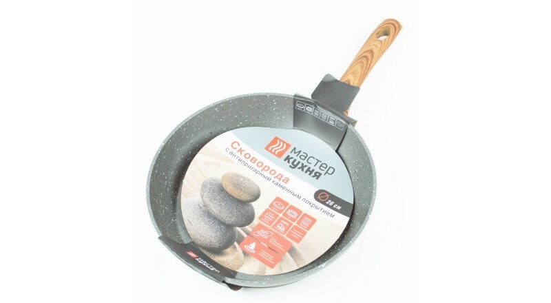 Сковорода с антипригарным каменным покрытием «Мастер кухня»