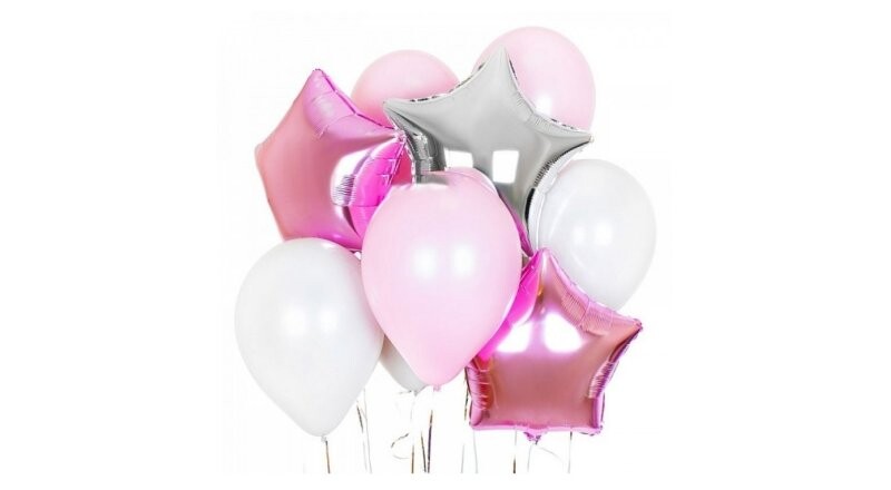 Связка шаров и сердец