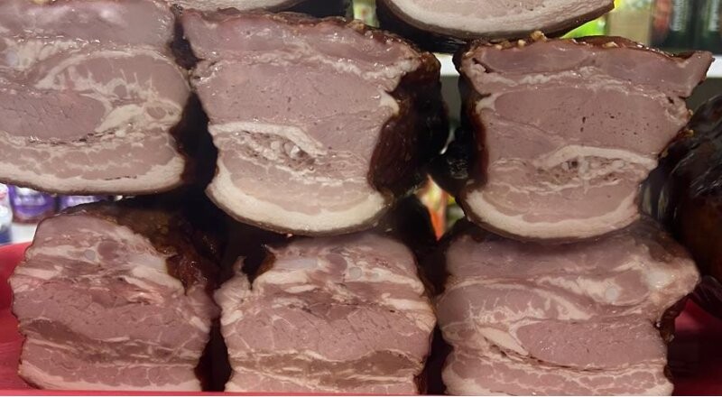 Грудинка варено-копченое