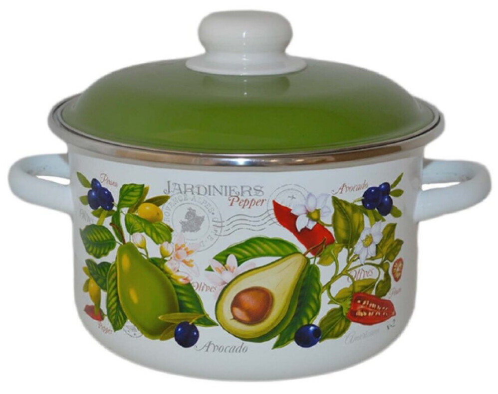 Кастрюля эмалированная «Авокадо»