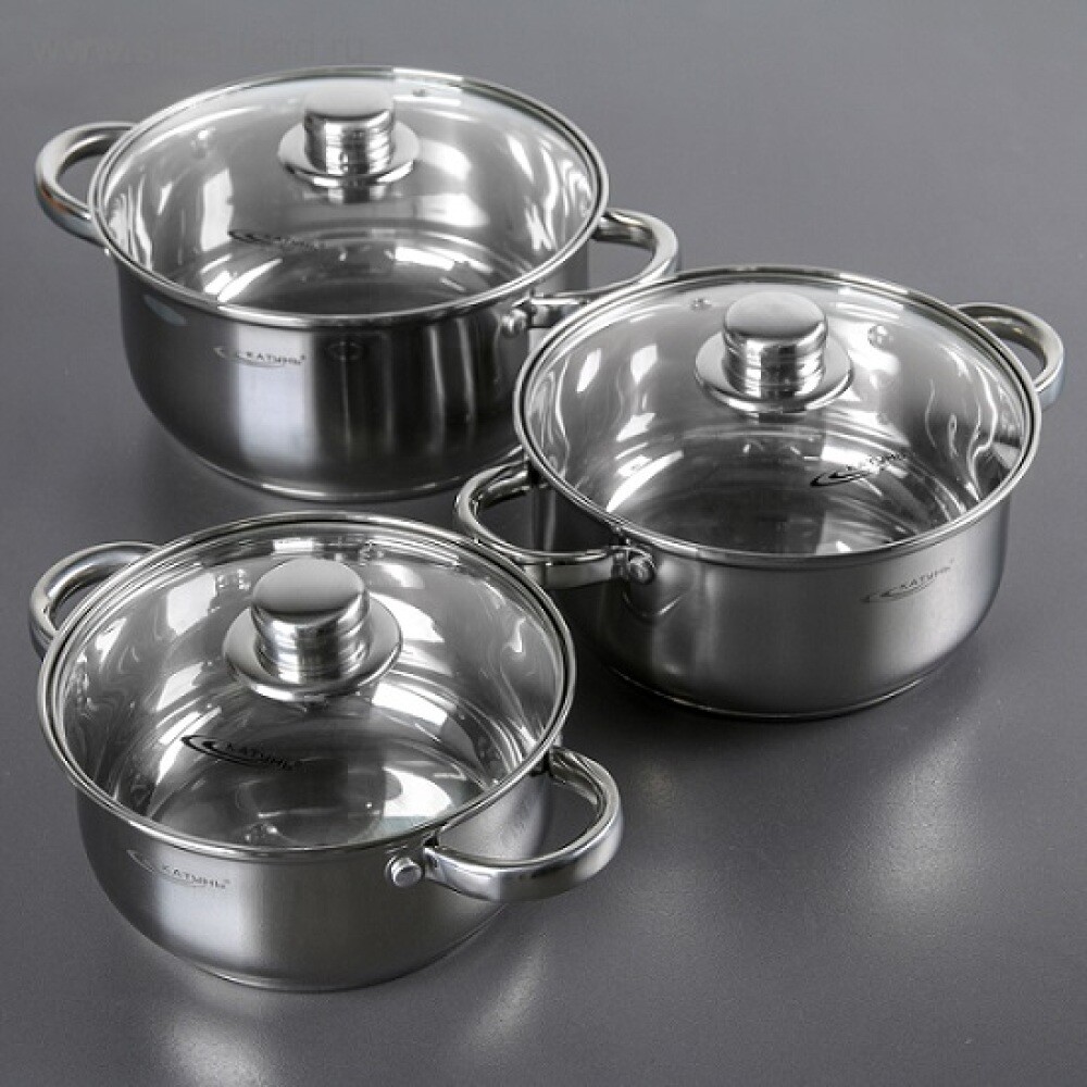 Набор кастрюль  из нержавеющей стали «Катунь»