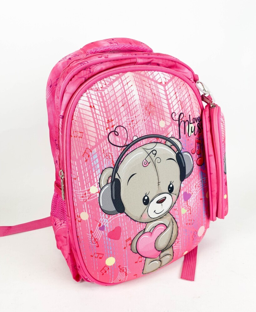 Рюкзак школьный жесткая спинка  Мишка/Единорог