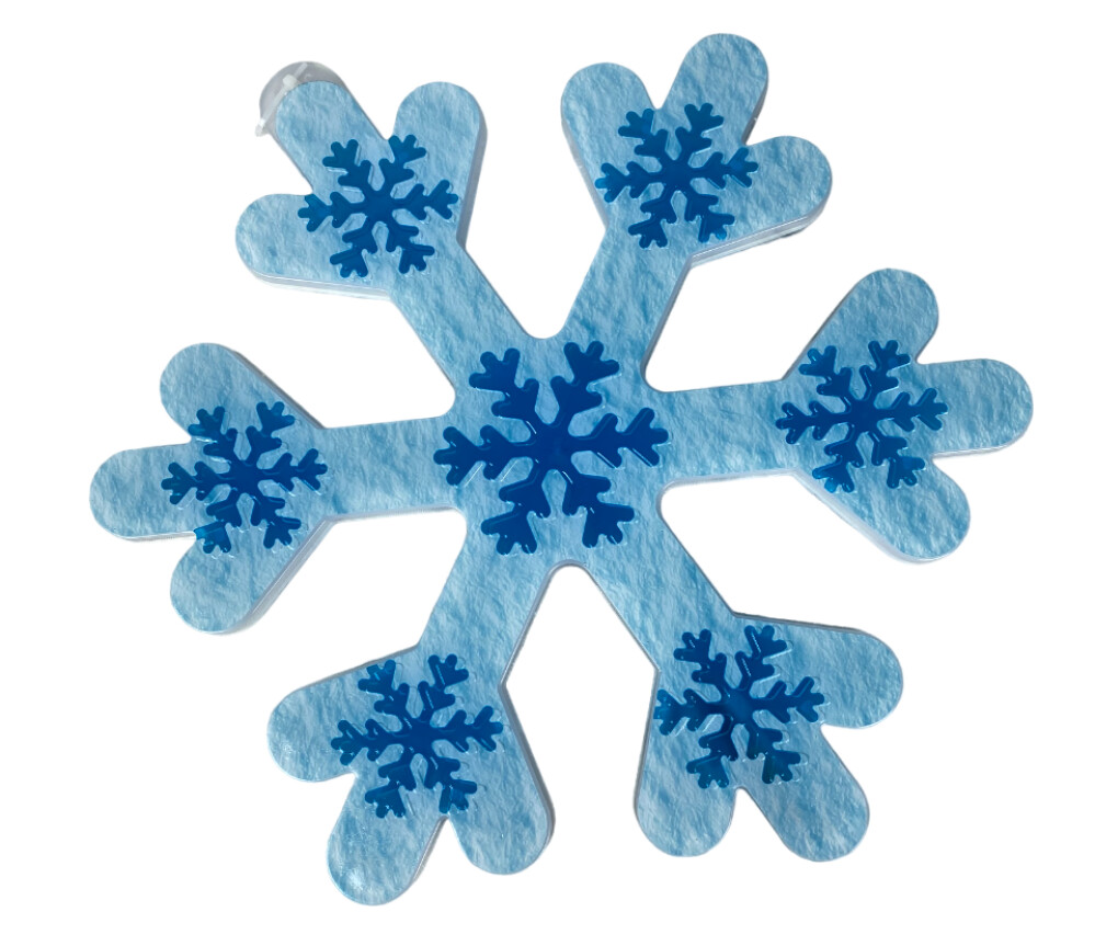 Украшение светодиод.  Снежинка  30см синий