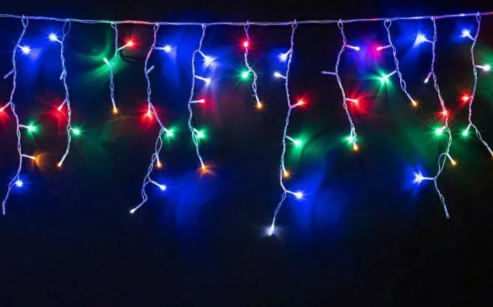 Гирлянда  Бахрома  252 LED, 5м, прозр. пр-д, УМС-вилка, с/прогр. мультиколор