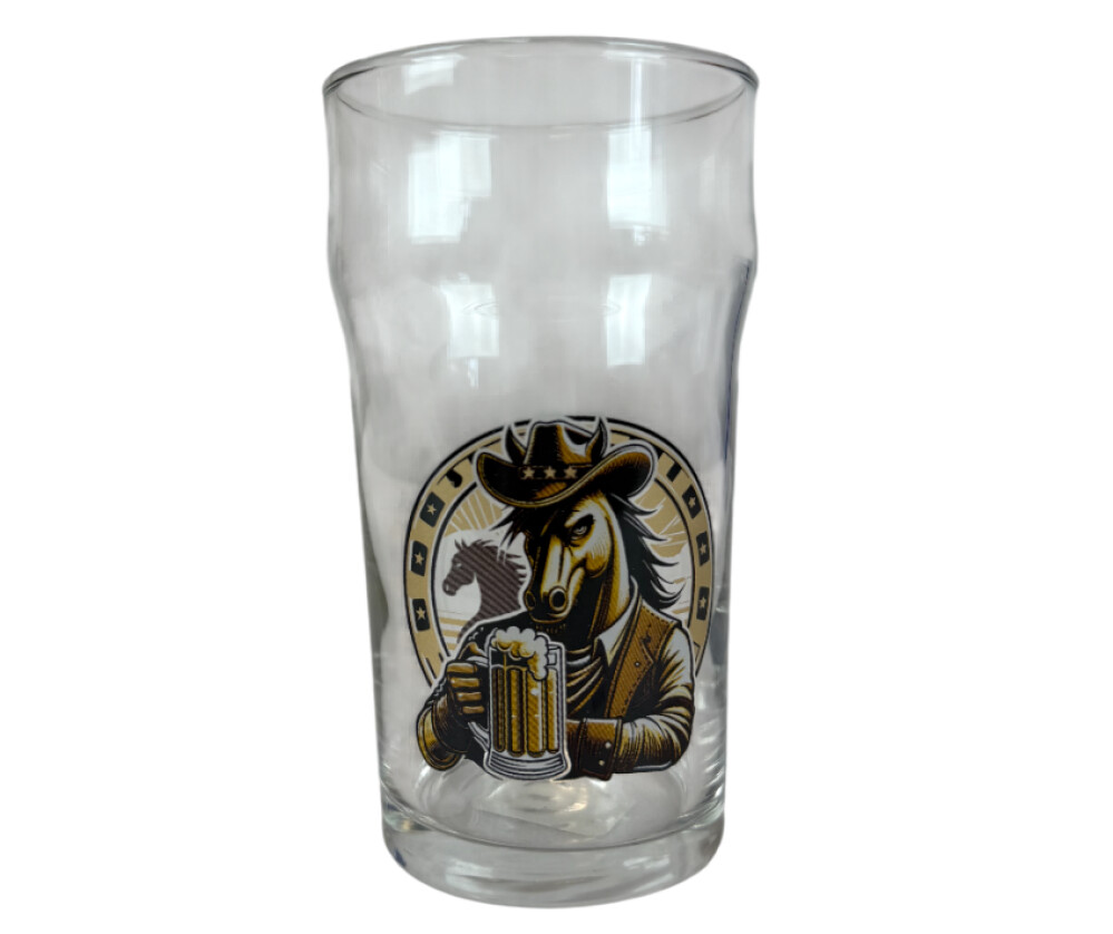 Стакан для пива НГ 570мл стекло  Лошадь и подкова