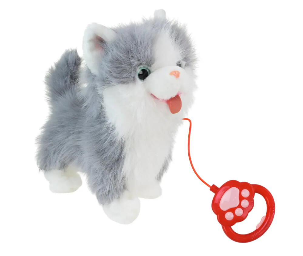 Игрушка мягкая интерактивная 28см  Хаски  3хAA (в компл. не входят)