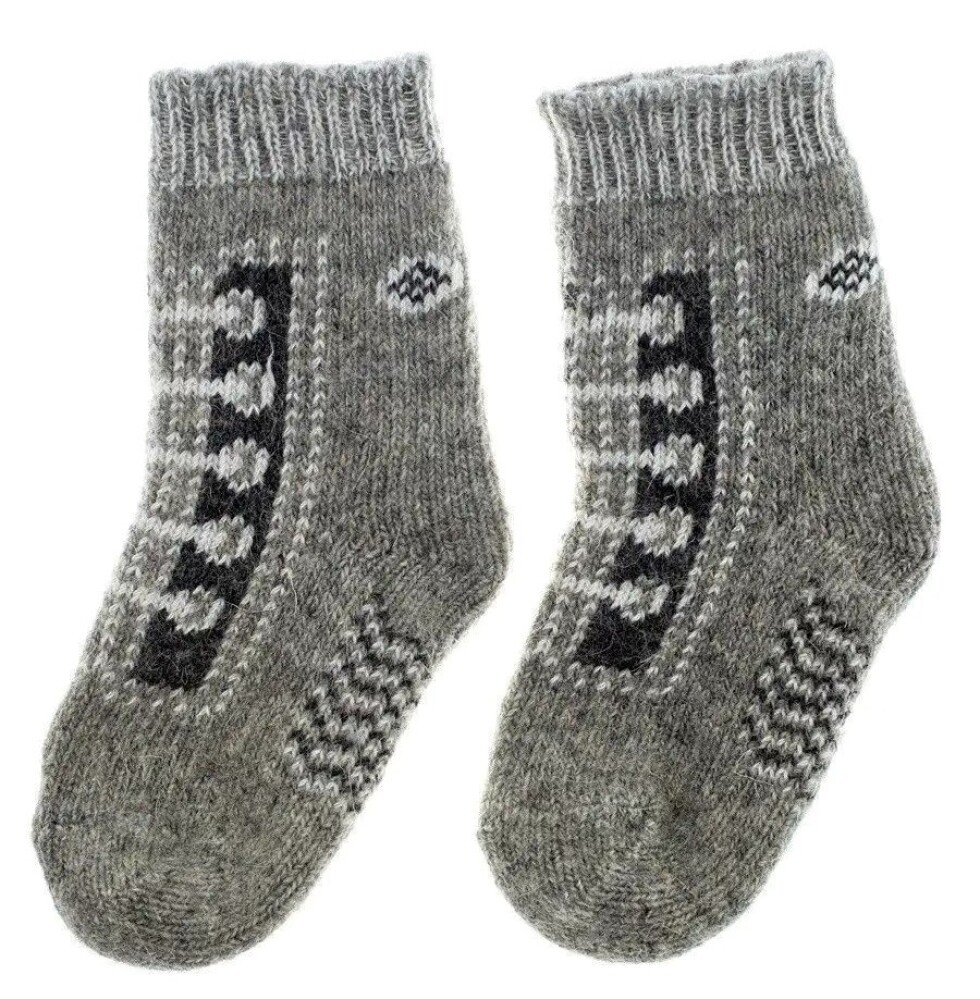 Носки дет. шерсть р.29-31  Шнурки серый