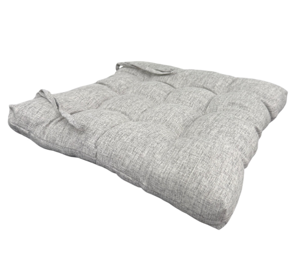 Подушка для стула 40х40см, светло-серый