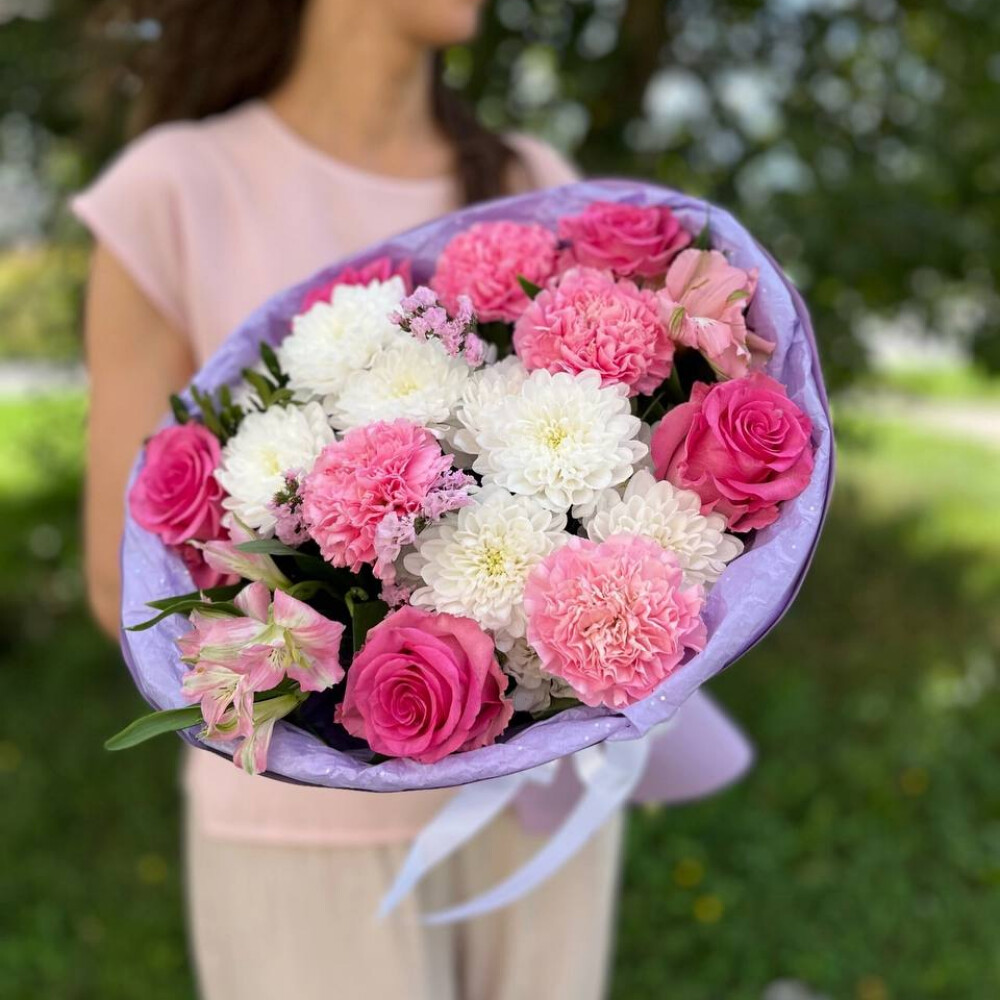 Букет Микс «Малиновый Закат»