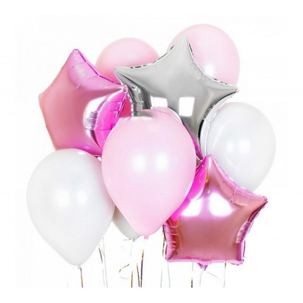 Связка шаров и сердец