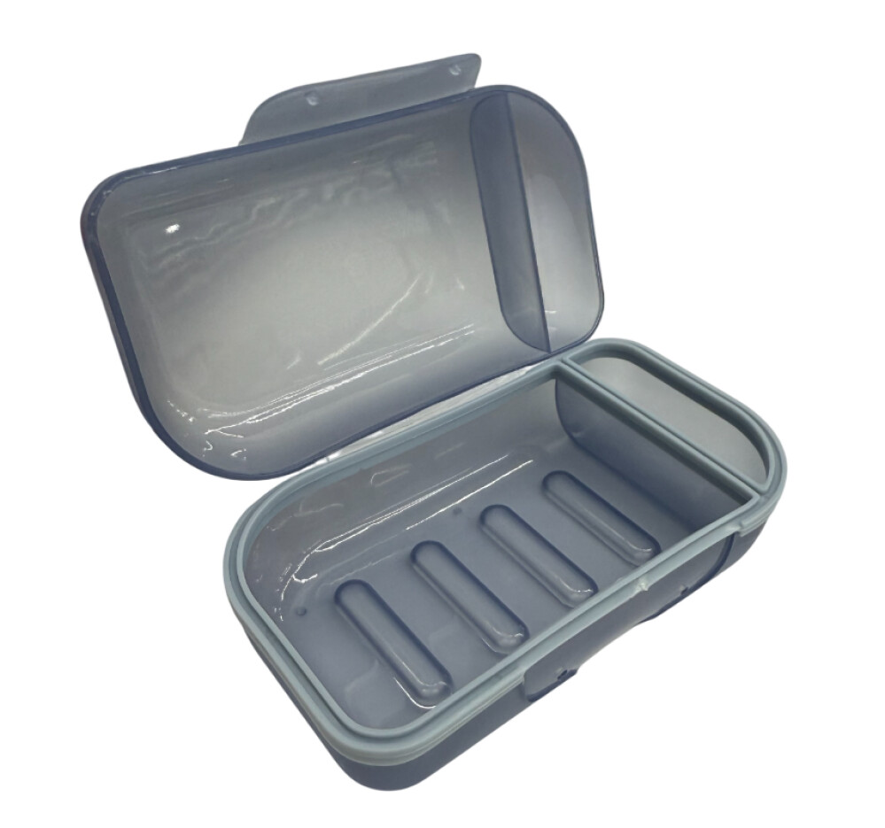 Мыльница пластм. с крышкой 12,5х7х4см