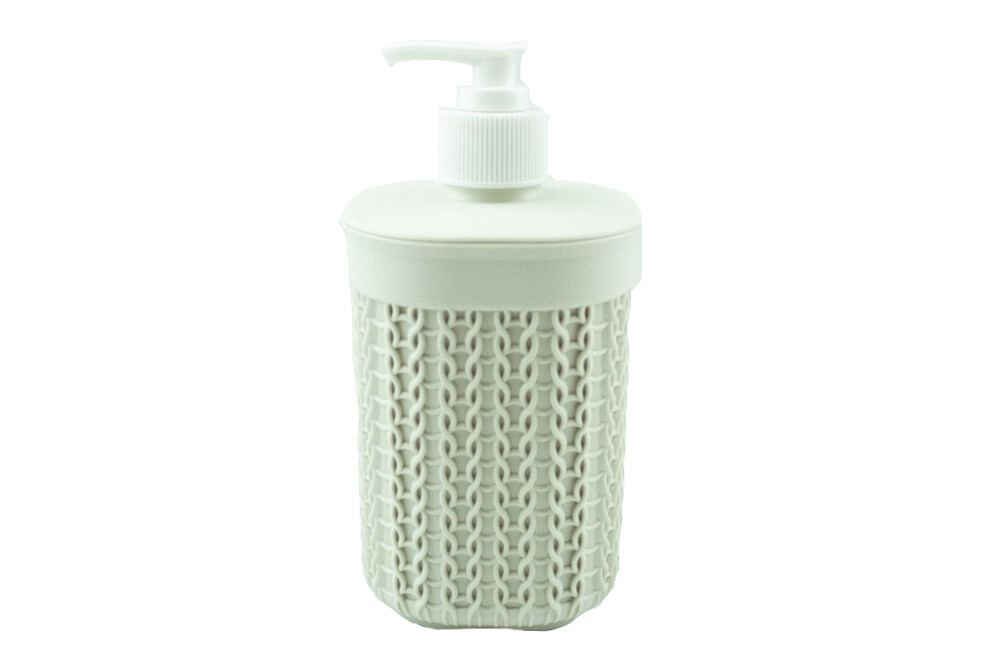 Дозатор для жидкого мыла  Белый ротанг