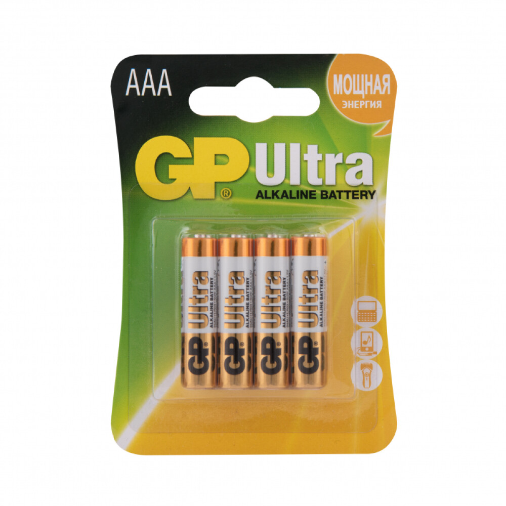 Батарейка LR03 GP Ultra 24AU-2CR4 BL-4 (уп. 4шт)
