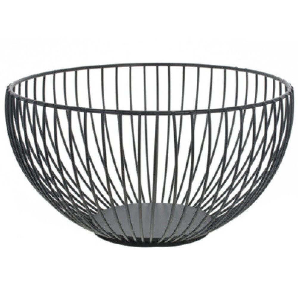 Корзина для фруктов метал. 25х9,5см  Kitchenware  черн.