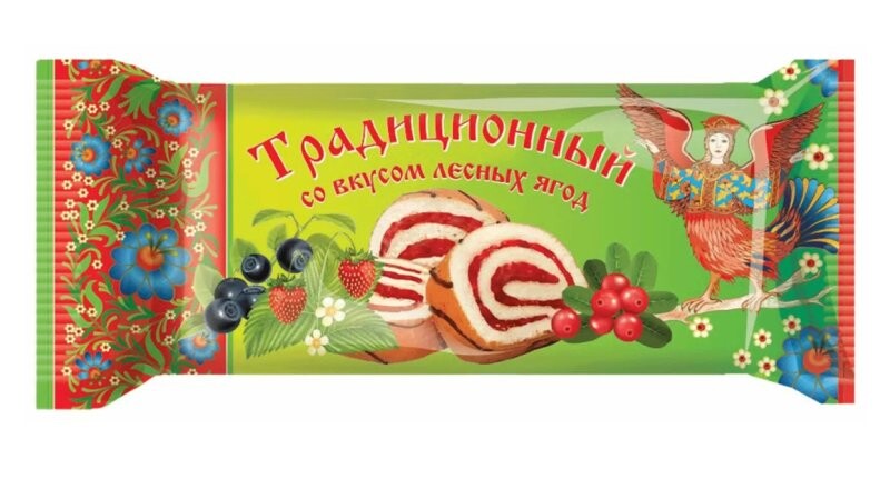 Рулет бисквитный со вкусом лесных ягод «Традиционный»