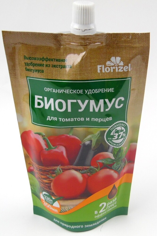 Удобрение для томатов и перцев  Биогумус  0,35л Florizel