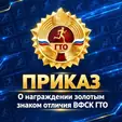 Приказ МИНСПОРТА на присвоение знаков ВФСК ГТО з квартал 2026 год